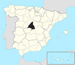 mapa de campamentos en Madrid